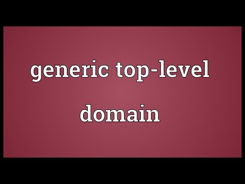 Generic top-level domain Meaning