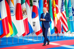 President of the United States Biden arrived at the G20 Rome summit in Italy, 30 October 2021.