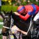 Jockey James McDonald celebrates as returns to scale on Verry Elleegant after taking out the Melbourne Cup.