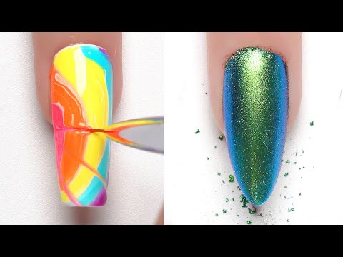 #222 Top 10+ Nail Design Compilation | Rainbow Neon Tie Dye Nails | Nails Inspiration