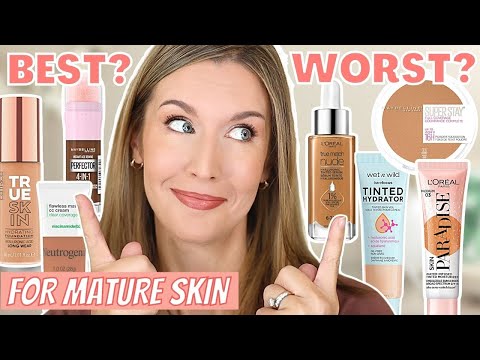 FOUNDATION ROUNDUP | 7 BEST & WORST Drugstore Foundations For Mature Skin