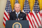 President Joe Biden delivers remarks on the situation in Afghanistan, Monday, August 16, 2021 in the East Room of the White House, US.