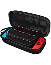 JETech Carrying Case for Nintendo Switch OLED 2021/ Switch 2017 Model with 20 Game Cartridge Holders, Black