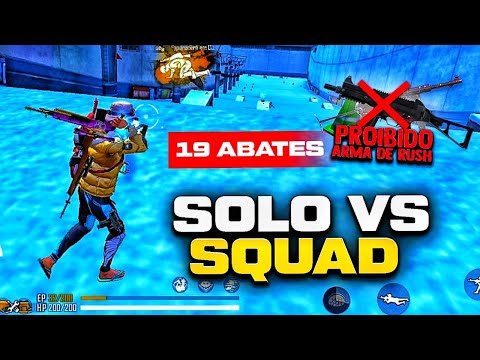 PROIBIDO USAR ARMAS DE RUSH NESSA PARTIDA SOLO CONTRA SQUADS NO FREE FIRE! - SERA QUE DEU BOM?! 😧🔥