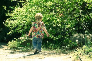 Girl walking away