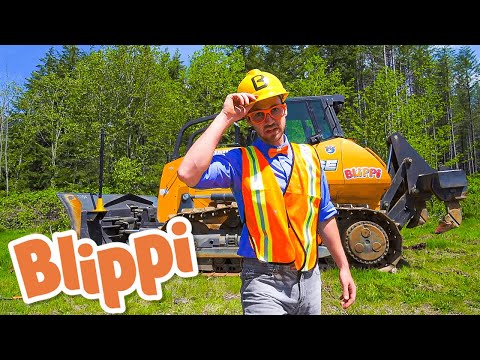 Blippi Explores a Bulldozer | Cars, Trucks & Vehicles Cartoon | Moonbug Kids