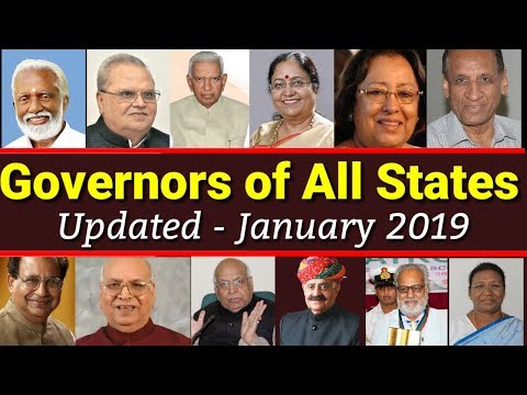 Current Governors of India 2019 || Governors of all States 2019