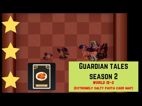 Guardian Tales | Demon World 12-3 (Commuter's Town) | Extremely Salty Pasta Card | 100% Completion