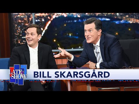 Bill Skarsgård Teaches Colbert The 'Pennywise Smile'