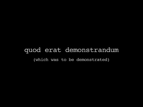 "quod erat demonstrandum" (2016)