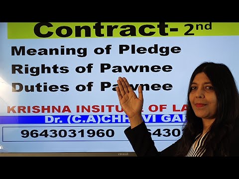 Meaning of Pledge and Rights and Duties of Pawnee