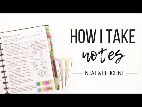 How I take notes - Tips for neat and efficient note taking | Studytee