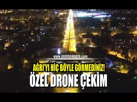 Ağrı'nın boş kalan cadde ve sokakları dronla görüntülendi