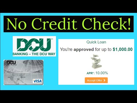 Major Game Changer! DCU No Credit Check Quick Loan (Credit Union Update) - Qualify after 90 days!