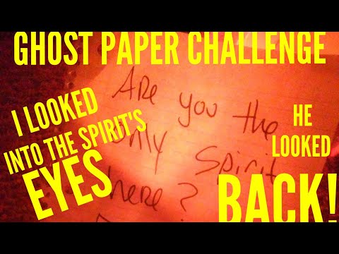 GHOST PAPER CHALLENGE PART 2! LOOKED INTO DEMONS EYES!