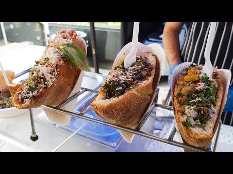 Italian Food Form Apulia, Special Filled Bread. Seen in London. Street Food of Greenwich Market