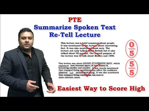 PTE - Summarize Spoken Text & Re-Tell Lecture - Best Note Taking Strategy