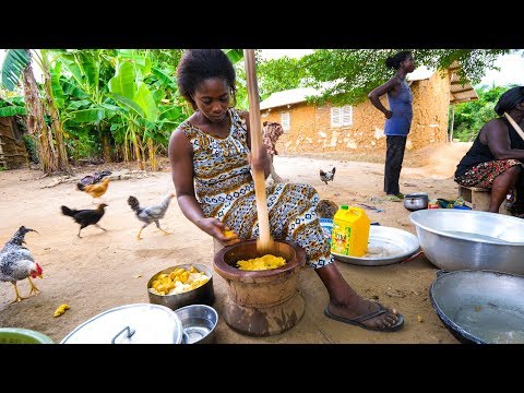 Village Food in West Africa - BEST FUFU and EXTREME Hospitality in Rural Ghana!