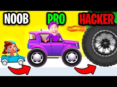 NOOB vs PRO vs HACKER In WHEEL SCALE!? (ALL LEVELS!)