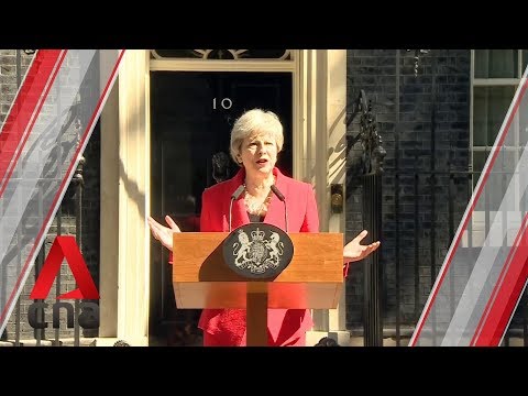 British Prime Minister Theresa May announces resignation