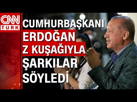 Cumhurbaşkanı Erdoğan, Adanalı gençlerin sorularını yanıtlayıp şarkılar söyledi!