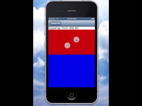 sample006 iOS Tap DoubleTap LongPress Move Pinch Rotate Swipe