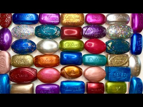 ASMR 38 Glossy Glam Hard SOAP CUTTING- ASMR Relaxing tingles