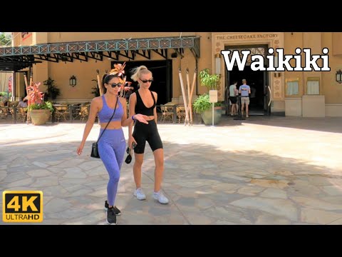 [4K] HAWAII - Waikiki  Kalakaua Ave. - Sheraton Hotel to Queen's Beach  Virtual Walking Tour