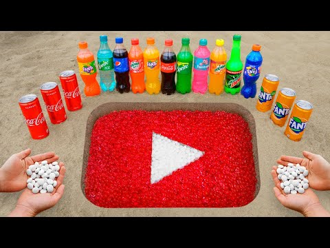 YouTube Logo in the Hole with Orbeez, Coca Cola, Mentos & Popular Sodas