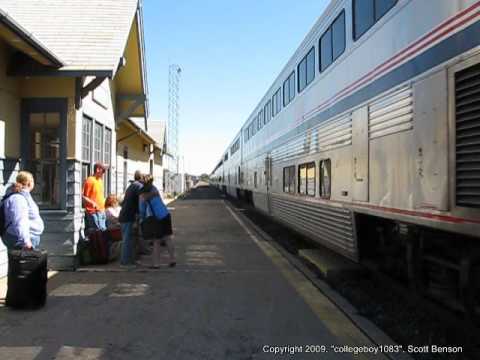 BNSF Grain Train and the Westbound Empire Builder at Malta, MT