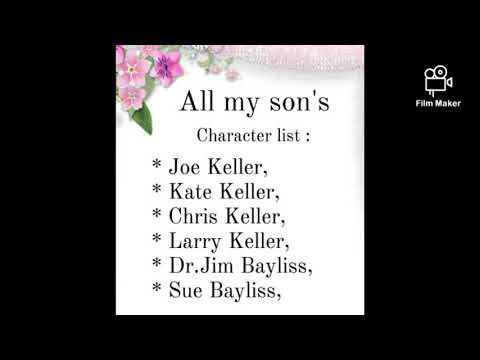 "All my son's"play by Arthur Miller // character list.