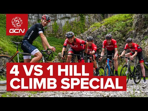 1 Pro Hill Climber Vs. 4 GCN Presenters | KOM Challenge