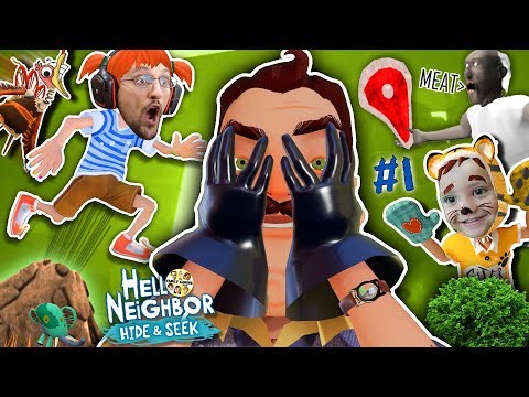 HELLO NEIGHBOR HIDE N SEEK w/ His Kids!! + Granny's Meat Story! (FGTEEV Stage #1)