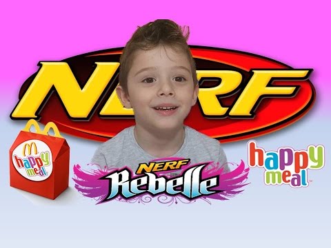 Εκτωξευτές Nerf Παιχνίδια McDonalds Happy Meal 2015 Nerf & Nerf Rebelle Complete Set of 8 Хэппи Мил