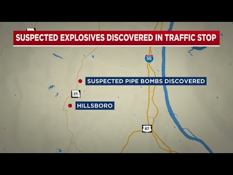 Suspected pipe bombs found during traffic stop in Hillsboro