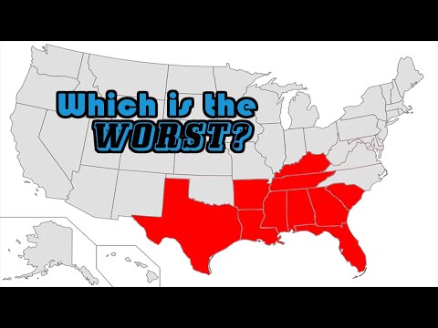 SOUTHERN STATES Ranked WORST To BEST