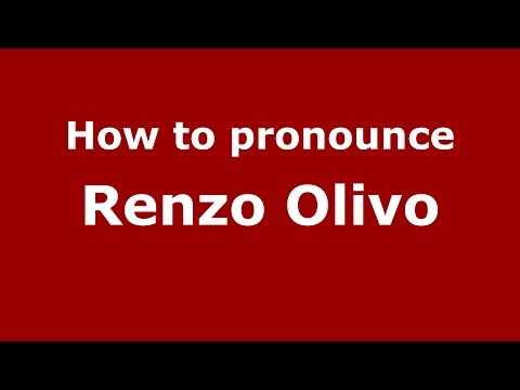 How to pronounce Renzo Olivo (Spanish/Argentina) - PronounceNames.com