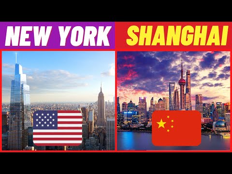 SHANGHAI (China) vs NEW YORK (usa) Comparison 2021 | Facts and Skylines