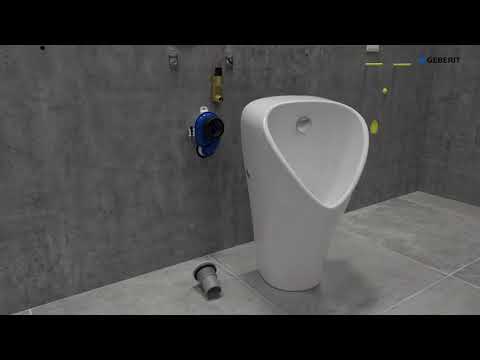 Geberit Urinal Narva with hidden control - Installation