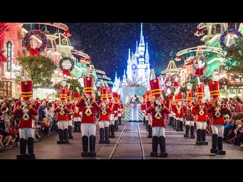 Mickey's Once Upon A Christmastime Parade at Very Merry Christmas Party - with Princesses, Frozen