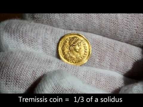 402-420 A.D. Emperor Theodosius II gold tremissis