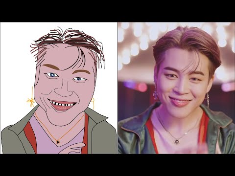 KPOP DRAWING MEME #100 | BTS - DYNAMITE | Tess Fun