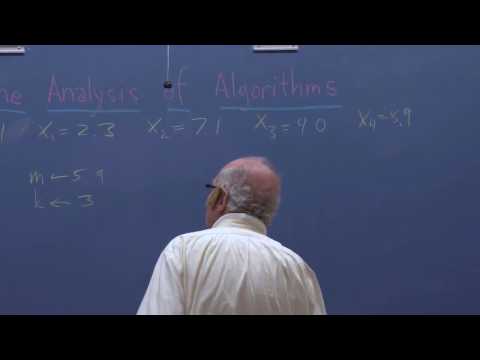 Stanford Lecture - Don Knuth:  The Analysis of Algorithms (2015, recreating 1969)