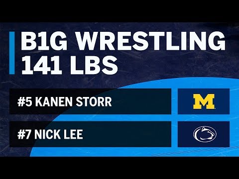 141 LBS: #5 Kanen Storr (Michigan) vs. #7 Nick Lee (Penn State) | Big Ten Wrestling