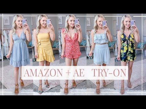 AFFORDABLE SUMMER Try On HAUL | AMAZON + AMERICAN EAGLE Summer OUTFITS | Shannon Sullivan