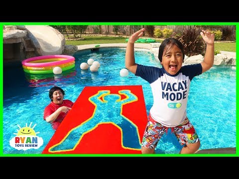 Jumping Through impossible Shapes into Water!!