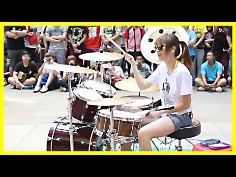 Amazing Girl Drummer Does BIGBANG - Fantastic Baby Street Performance | Koreaboo Stories