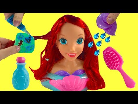 Disney Princess Ariel  Hair Styling Head Color Change