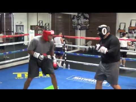 MMA fighter Ryan Martinez sparring Olympic boxer Michael Hunter