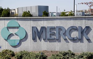 This May 1, 2018, file photo shows Merck corporate headquarters in Kenilworth